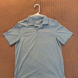 Vineyard Vines Blue Polo Shirt with Stripes